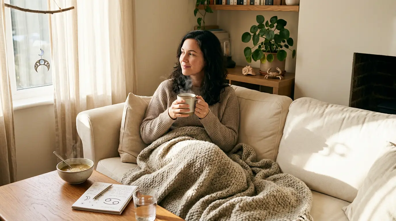 Cancer Moon traits and emotional needs in a warm home setting