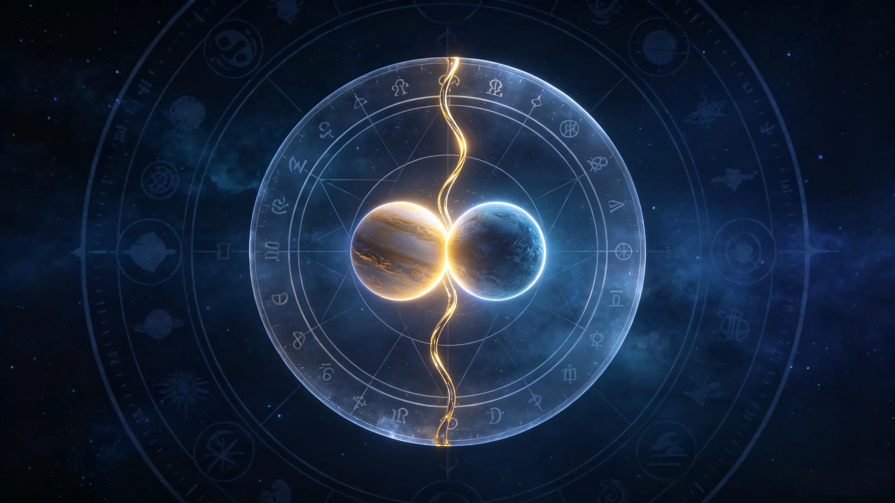 Planetary conjunction in a Vedic kundli chart with highlighted houses